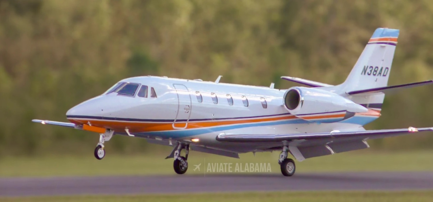 Dale Earnhardt Jr.'s Cessna Citation 560XL N38AD on the runway
